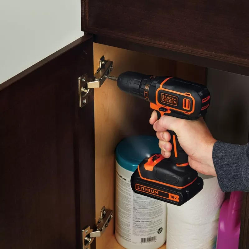 Black & Decker BDCDC18KB-QW, taladro con empuñadura de pistola, 1 cm, 2,5 cm, 1 cm, 650 rpm, 30 N·m