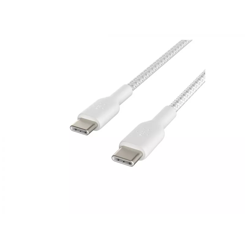 Cable trenzado USB-C a USB-C 1 m blanco
