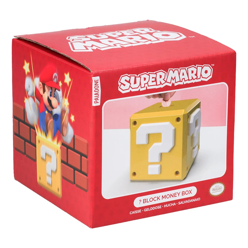 Hucha Paladone Super Mario diseño bloque de interrogación