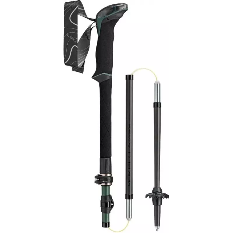 Bastones de trekking Leki TR Makalu FX ajustables 110–130 cm, verdes