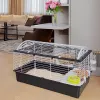 Jaula FERPLAST Casita 100 para conejos y cobayas, metal/plástico, 960×570×560 mm, topo/blanco