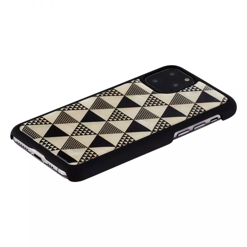 Funda para móvil iKins para iPhone 11 Pro – diseño piramidal negro