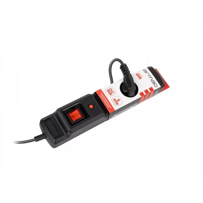 Protección contra sobretensiones ARMAC M3/15/CZ 1,5 m negro 3 tomas regleta con cable