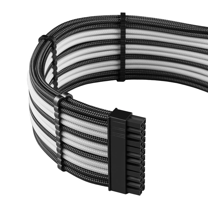 Kit de cables CableMod C-Series PRO ModMesh 12VHPWR para Corsair RM, RMi, RMx (etiqueta negra) – negro/blanco