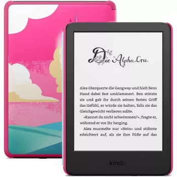 Lector de libros electrónicos Amazon Kindle Kids 2024 (11th Gen) 16GB, unicorn valley, con funda infantil (B0CP33C128)