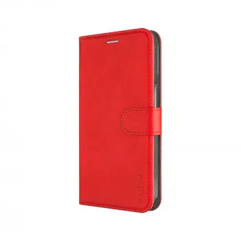 Funda de piel tipo libro FIXED para Samsung Galaxy A36 5G – rojo, protección frontal y trasera, aberturas precisas