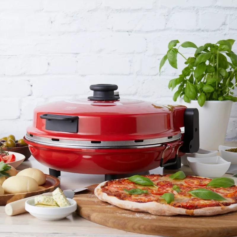 Pizzera Petra PT5666VDE Bella Pizza 1200 W superficie antiadherente, horno de pizza de sobremesa