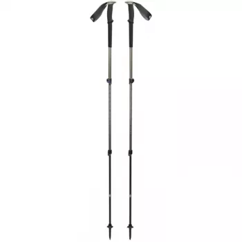 Bastones de trekking Trail, equipamiento fitness negro/verde oliva, 1 par, 100–140 cm