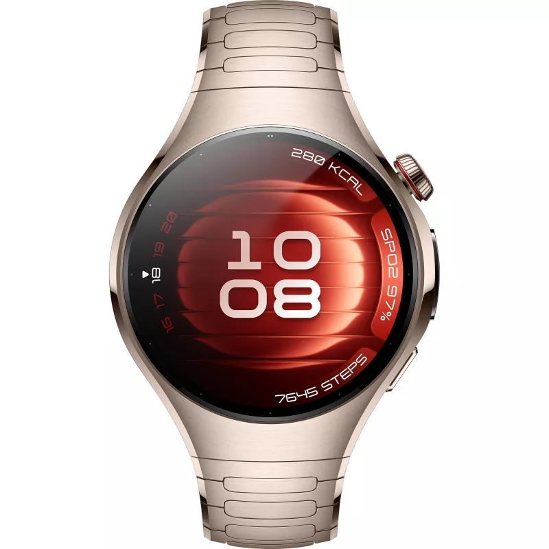 Reloj inteligente Huawei WATCH 5 42 mm, 1,38" AMOLED, eSIM, correa de titanio Sand Gold