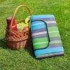 Manta de picnic PROMIS KP200PZ, rayas verdes, 200 x 150 cm