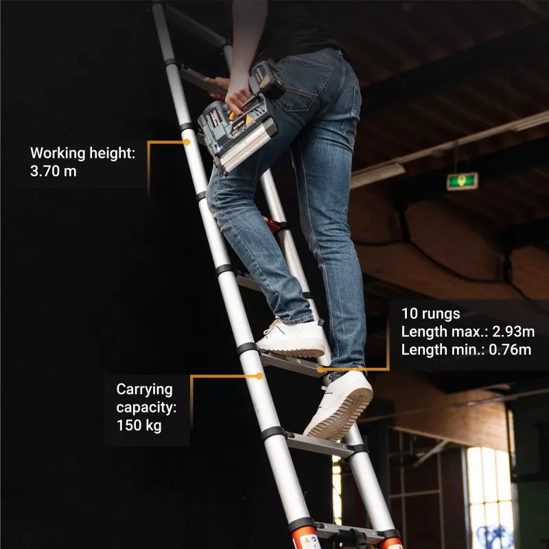 Escalera telescópica Batavia B.V. Giraffe AIR 2,93 m — escalera extensible compacta