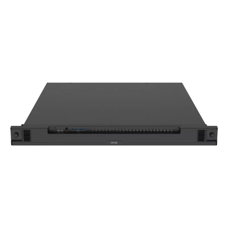 Grabador de vídeo en red AXIS S2224 Mk II 24 canales, reproducción de 48 canales, 7680×4320, HDD de 6 TB, SSD de 256 GB, RAID 0/1/10, 1U, Negro