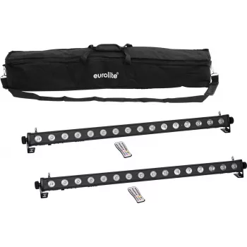 EUROLITE Set de 2x LED PIX-16 QCL Light Bars con soft bag