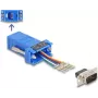 DeLOCK D-Sub de 9 polos macho a RJ12 hembra kit de montaje azul