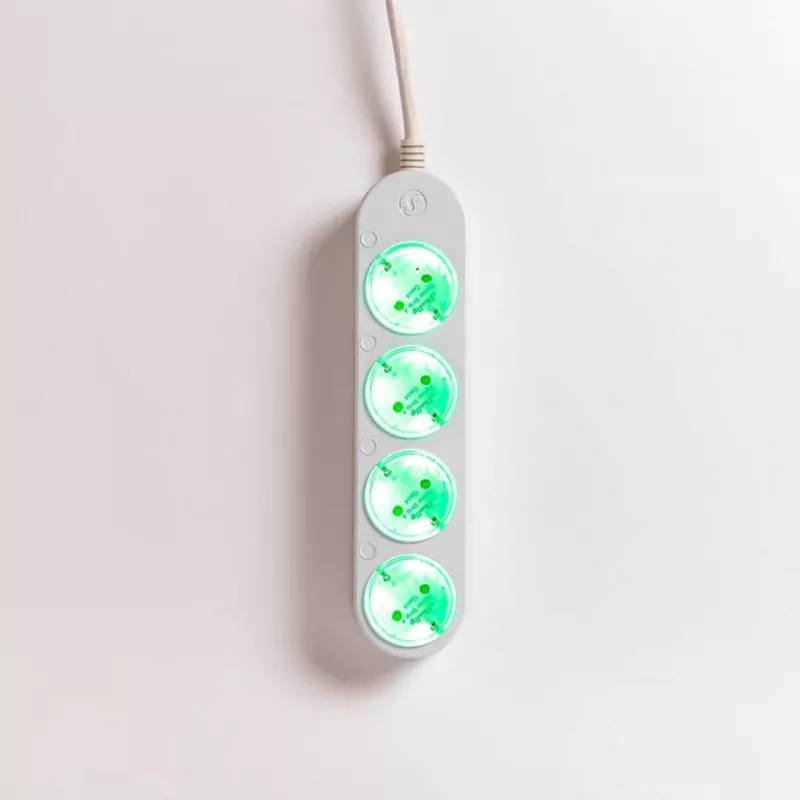 Regleta de enchufes inteligente 12A Shelly Power Strip 4 Gen4 Zigbee/Matter