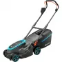 Cortacésped a batería Gardena PowerMax 37/36V P4A, set listo para usar, ancho de corte 37 cm, 36 V (2x 18 V), 2 baterías Li-Ion de 4,0 Ah (POWER FOR ALL ALLIANCE), cargador, negro/gris