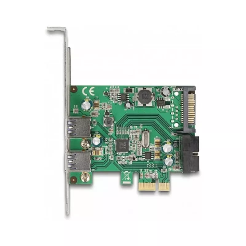 DeLOCK Tarjeta PCI Express x1 a 2 x USB 3.2 Gen 1 Type-A + 1 x conector interno de 19 pines