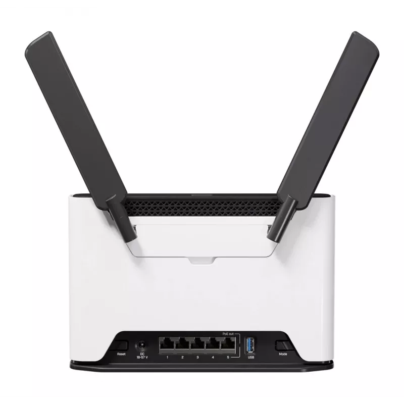 Router Wi-Fi MikroTik Chateau PRO ax — Banda dual 2,4/5 GHz, 3548 Mbit/s, PoE, 5x LAN, 2 antenas externas, gris/blanco