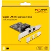 Delock tarjeta PCI Express x1 a 2 x RJ45 Gigabit LAN RTL8111 (88615)