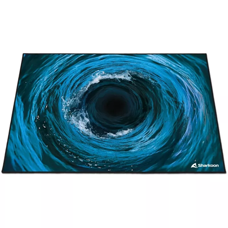 Sharkoon SKILLER SFM12 Undertow alfombrilla protectora de suelo, 140 x 100 cm, negro/azul/blanco