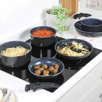Juego de ollas Russell Hobbs RH03321EU7 — 8 piezas, antiadherente, apto para lavavajillas