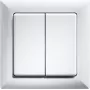 Interruptor de pared Eltako FT55H-wg — blanco brillante, tecla + doble tecla