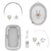 Cuna / cuna mecedora Lionelo Bella Set Gris Hormigón – cuna con función de balanceo