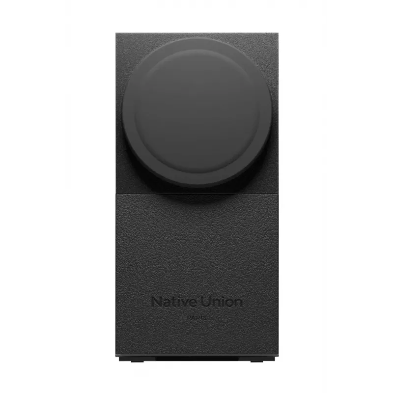 Cargador inalámbrico Qi2 3 en 1 Native Union Rise Intl negro USB con fuente de alimentación incluida cable de 2 m interior