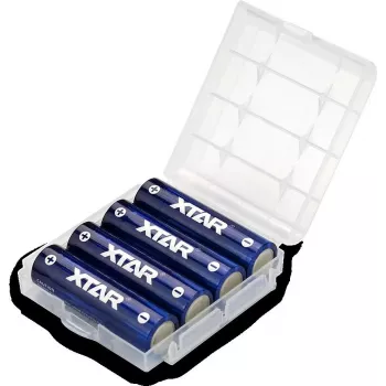 Pila recargable AA (R06) XTAR 1,5V 2500mAh — pack de 4 con protección