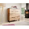 Aparador Cama LOTTA 110 4D roble wotan + negro mate