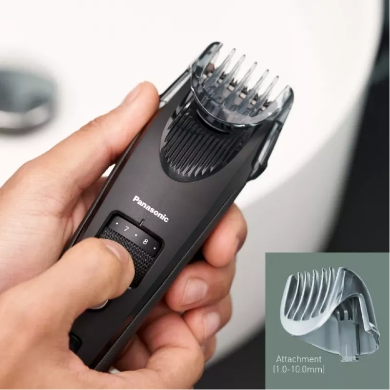 Recortadora de barba Panasonic ER-SB40-K803 — 0,5–10 mm, 19 niveles, Li-Ion, inalámbrica/con cable, negra