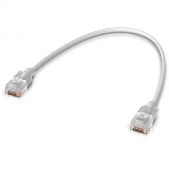Ubiquiti UACC-Cable-Patch-EL-0.15M-W Cable de red Translúcido, Blanco Cat6