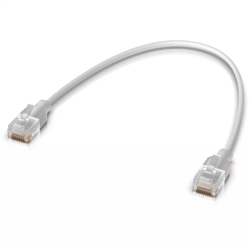 Ubiquiti UACC-Cable-Patch-EL-0.15M-W Cable de red Translúcido, Blanco Cat6