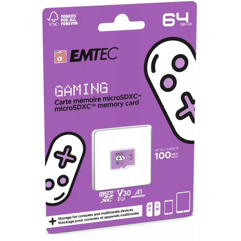 Tarjeta de memoria Emtec 64 GB MicroSDXC UHS-I ECMSDM64GXCU3G
