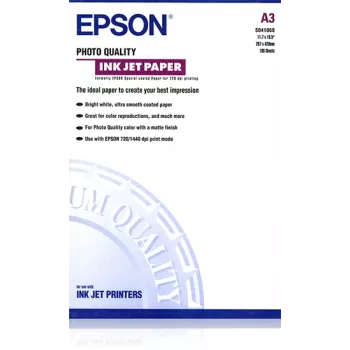Papel Epson Photo Quality Ink Jet, DIN A3, 102 g/m², 100 hojas