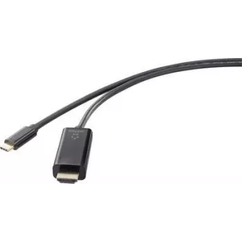 Adaptador de cable Renkforce RF-4531590 USB-C HDMI negro (RF-4531590)