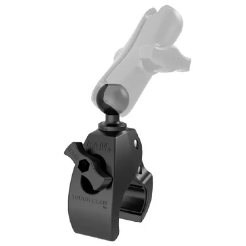 RAM Mounts RAP-B-400U Tough-Claw base de abrazadera pequeña con bola de 1 pulgada (2,54 cm), para barras de 0,625–1,14 pulgadas