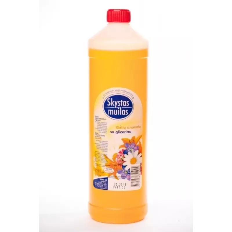 Jabón líquido, con glicerina, aroma floral, 1 l
