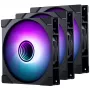 Pack de 3 ventiladores PHANTEKS M25 Gen2 PWM D-RGB 140 mm, negro