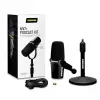 Shure MV7+-K-BNDL - micrófono para locución/canto con conexión XLR/USB-C, negro + soporte de mesa GATOR