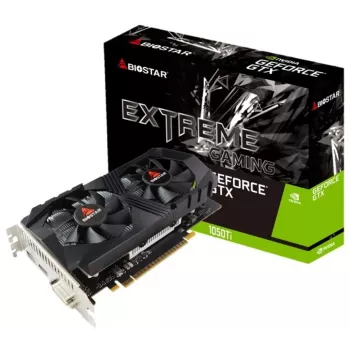 Tarjeta gráfica BIOSTAR GeForce GTX 1050 Ti – 4 GB GDDR5, 128 bits, PCIe 3.0, 1291 MHz