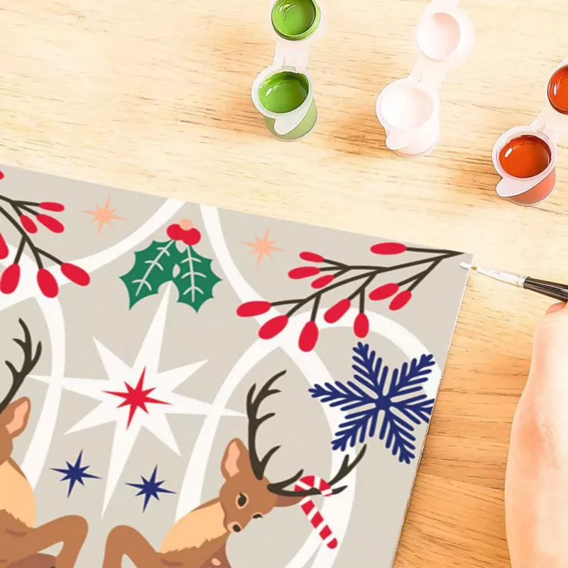 Set de pintura Ravensburger CreArt – Ciervo navideño (set de pintura creativo)