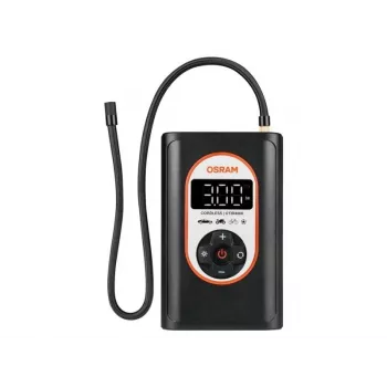 Inflador de neumáticos Ledvance O4062172306294 — compresor recargable 12V, 8,3 bar, pantalla digital
