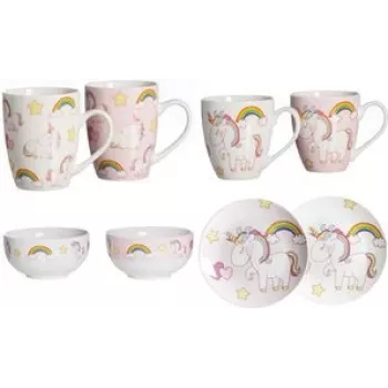 Set de 6 tazas de porcelana, ritzenhoff & breker Einhorn, 0,35 l, aptas para lavavajillas