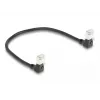 Cable de red DeLOCK RJ45 Cat.6A S/FTP fino acodado 90° hacia abajo 0,25 m negro