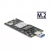 Delock 63166 Convertidor USB 3.0 Type-A a M.2 Key B con ranura SIM