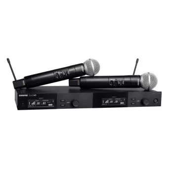Shure SLXD24DE/SM58-G59 - sistema inalámbrico digital dual con dos transmisores/micrófonos de mano (470 – 514 MHz)