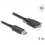 Cable óptico activo DeLOCK 83211 USB conector macho Type-A a conector macho Micro-B 5 m 10 Gbit/s