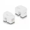 DeLOCK Keystone LSA set RJ45 RJ11 Cat.6 negro soporte con clip