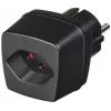 Adaptador de viaje brennenstuhl - adaptador de enchufe - negro (1508480)